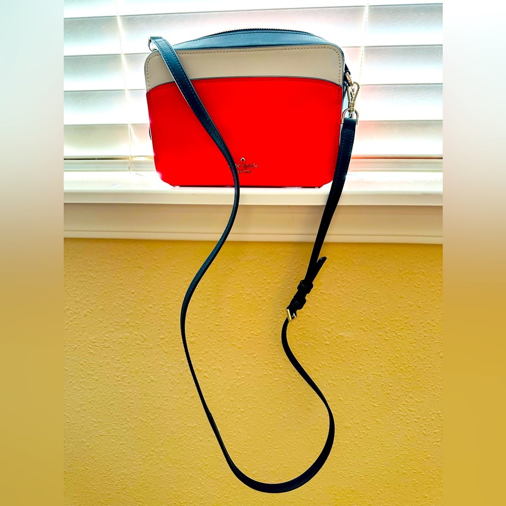 Kate Spade Lauryn Colorblock Crossbody Camera Bag In Red/white/blue